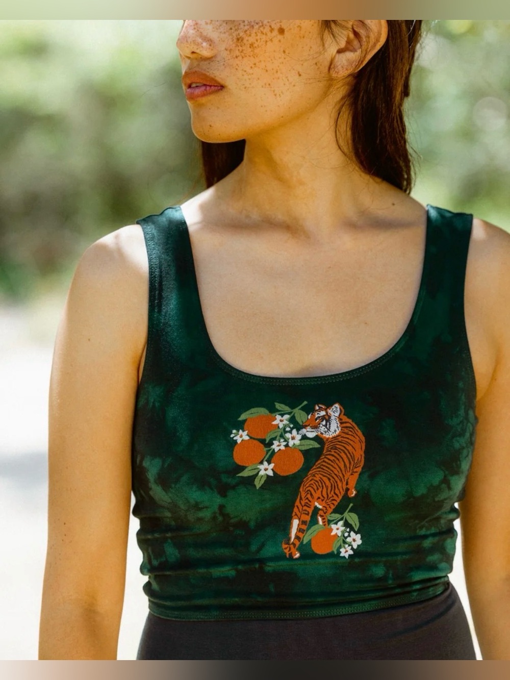 NWOT Purusha People Wild and Free Origin Top Tiger Graphic Handmade Organic